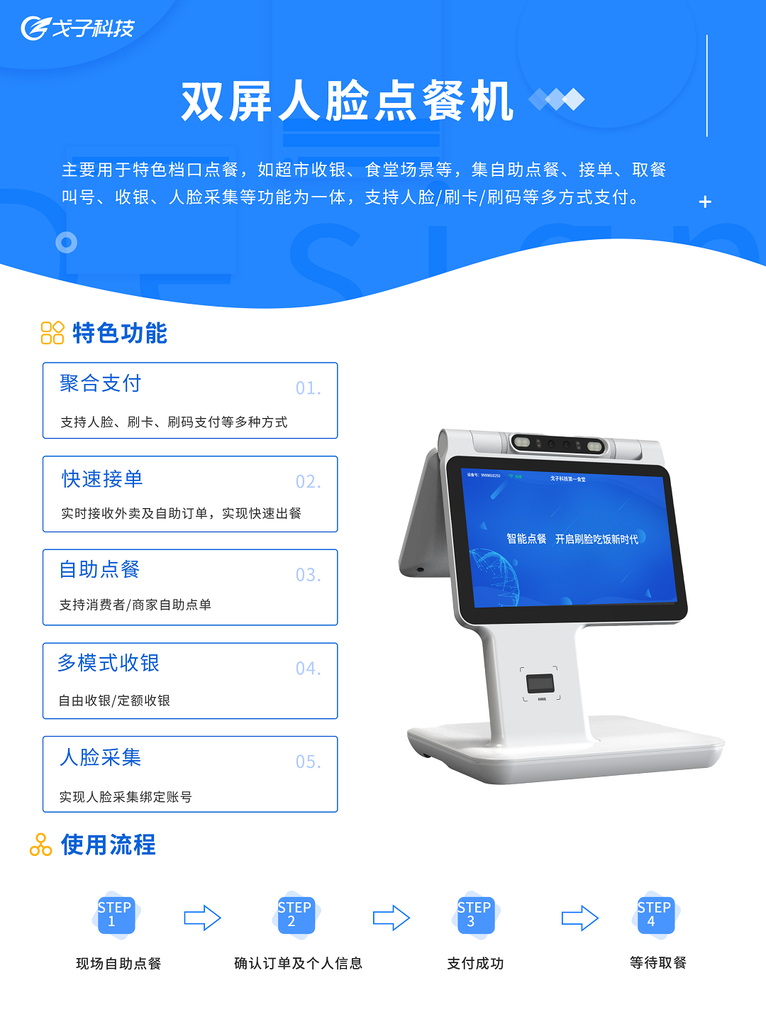 双屏人脸点餐机